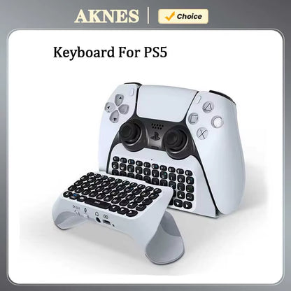 Wireless Keyboard for PS5 Controller Handle Bluetooth External Keyboard for Playstation5 Chatpad Bluetooth Keyboard